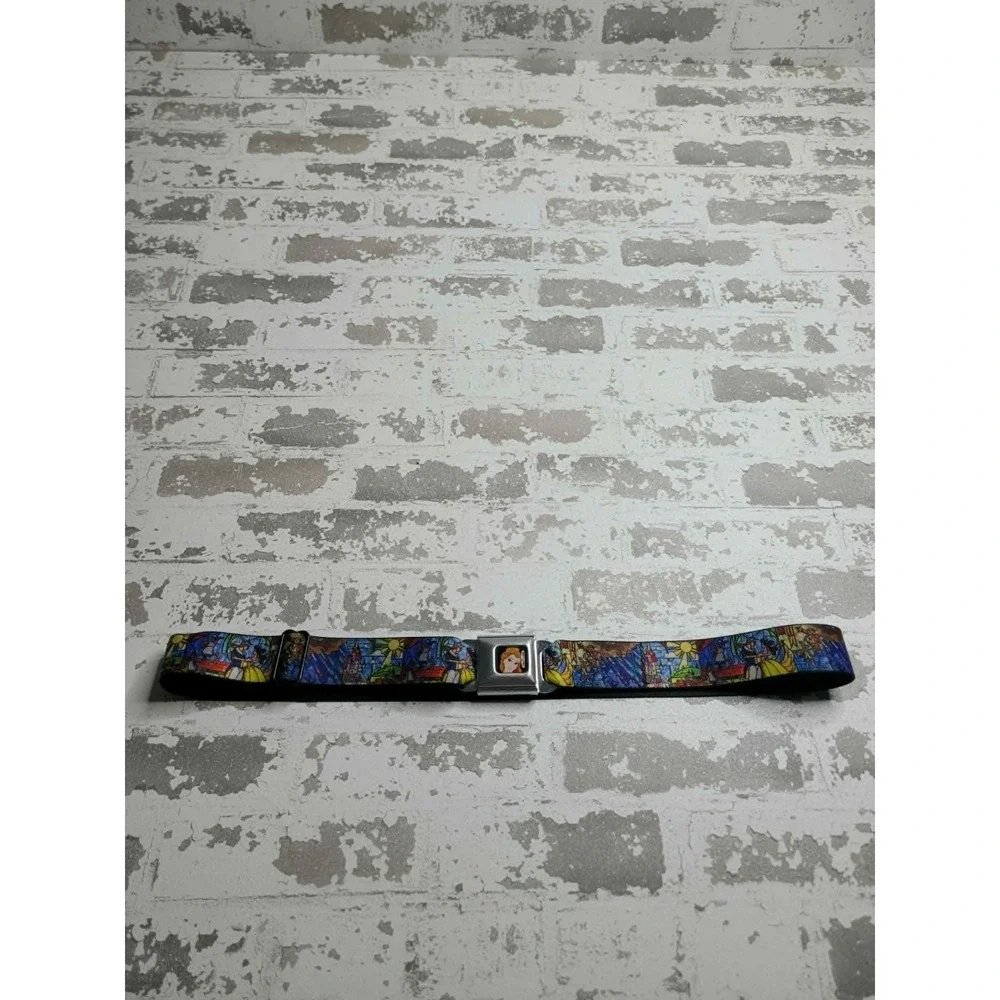Buckle Down Disney Beauty and the‎ Beast Stained Glass Adjustable Belt